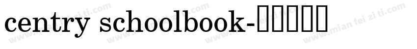 centry schoolbook字体转换